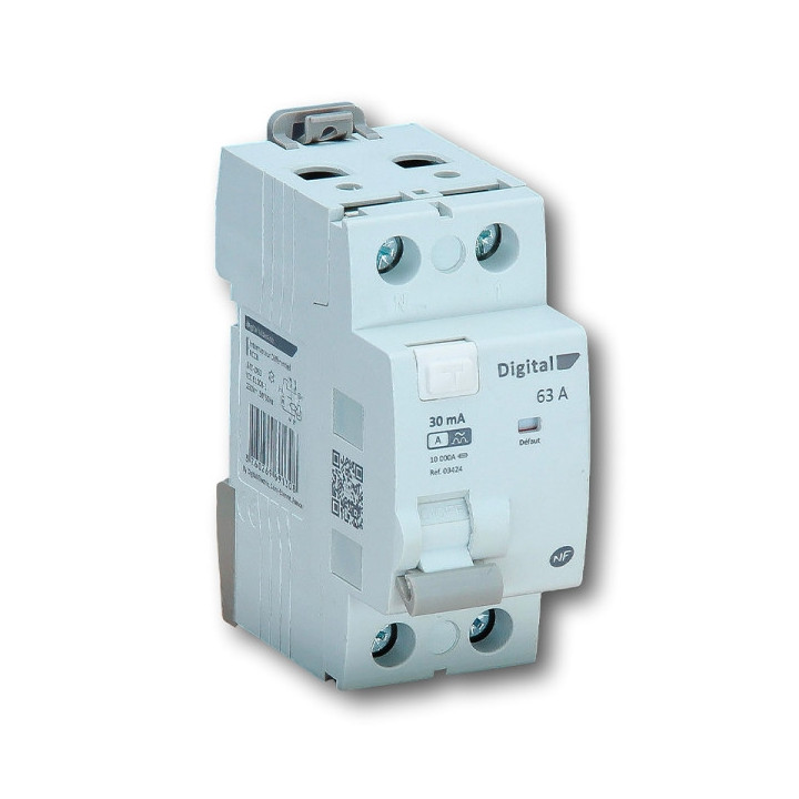 Interrupteur Différentiel 2x63A/30mA Type A