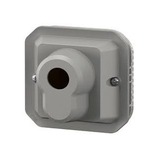 Poussoir inverseur à clé accès sécurisé 3 positions avec arrêt étanche Plexo 10A 250V avec enjoliveur finition gris Poussoir inverseur à clé accès sécurisé 3 positions avec arrêt étanche Plexo 10A 250V avec enjoliveur finition gris