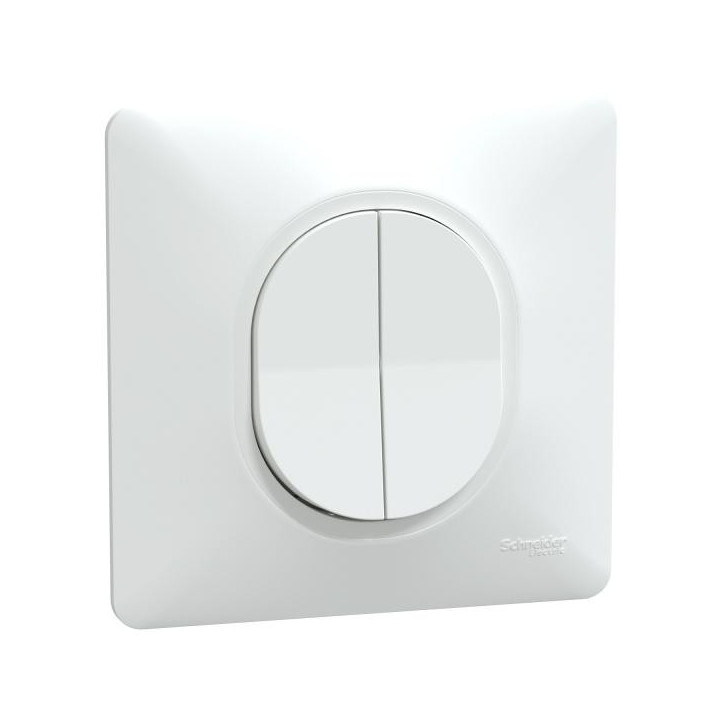 Double VV Blanc griffes plaque