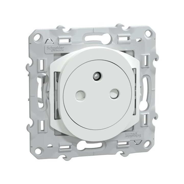 Prise 2P/T affl Griffes Blanc