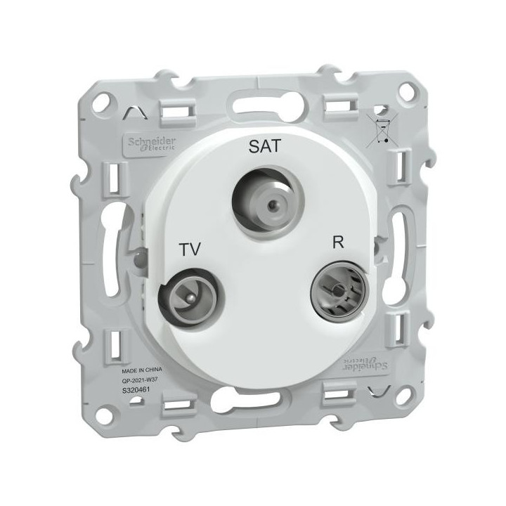 PRISE TV-R-SAT Blanc