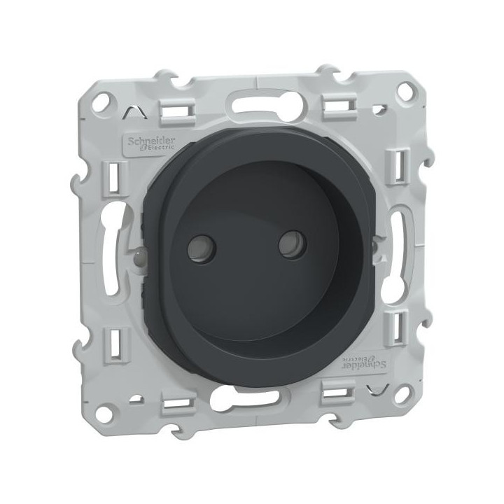 Prise Réno 2P 16A Anthracite