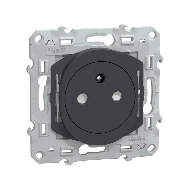 Prise 2P/T affleurante Anth