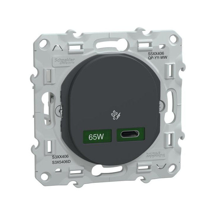 Chargeur USB-C 65W Anthracite