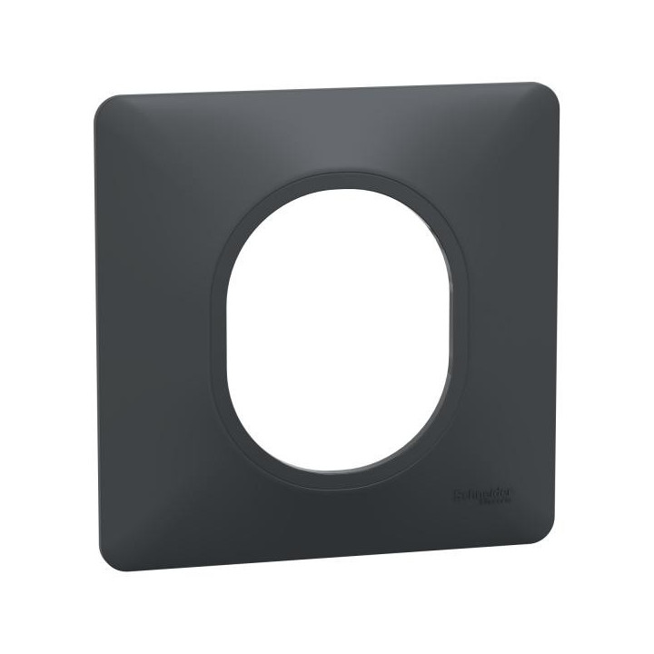 Plaque 1 poste Anthracite