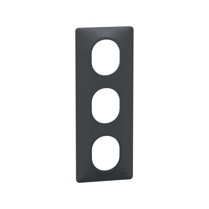 Plaque 3 postes Vert 71mm Anth