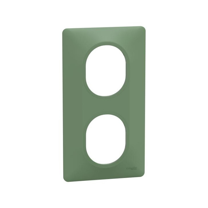 Plaque 2 post Vert 71mm Vert F