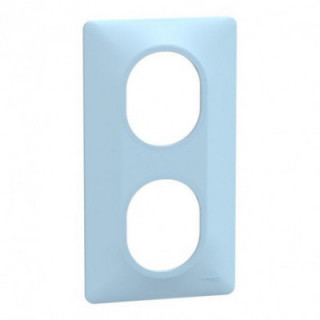 Plaque 2 post Vert 71mm Bleu A
