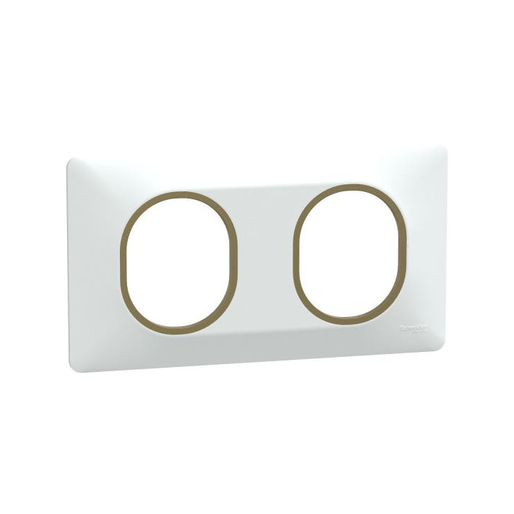 Plaque 2 post Hor 71 mm Blc Lt