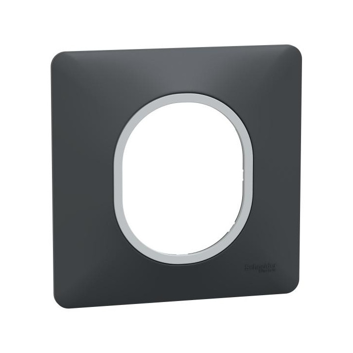 Plaque 1 poste Anth Argent C