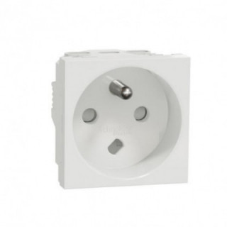 Prise 2P/T FR 90° vis détr Bla