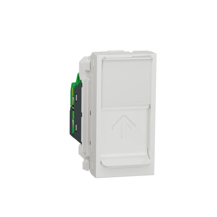 Prise RJ45 x1 cat6FTP 1m Blanc