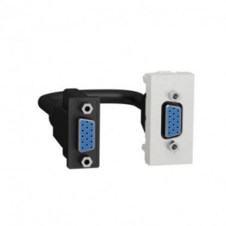 Prise VGA HD15 female 1m Blanc