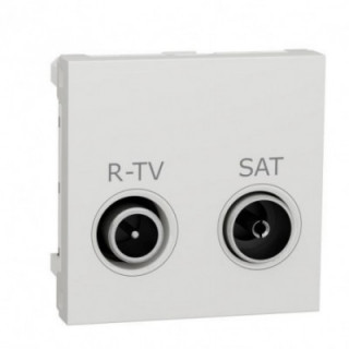 Prise R-TV / SAT ind 2m Blanc