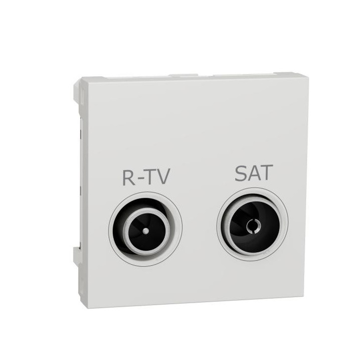Prise R-TV / SAT ind 2m Blanc