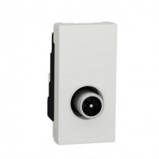 Prise TV mâle individ 1m Blanc