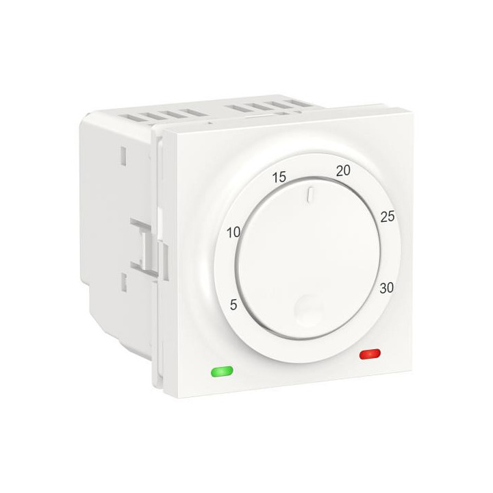 Thermostat chauf/clim 8A Blanc