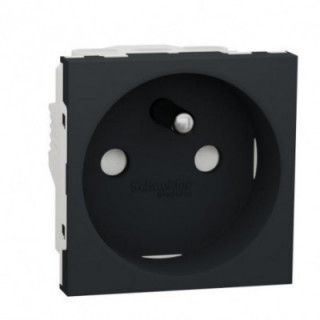 Prise 2P/T FR 90° vis Anth