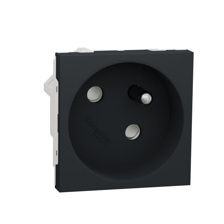 Prise 2P/T FR 45° rapide Anth