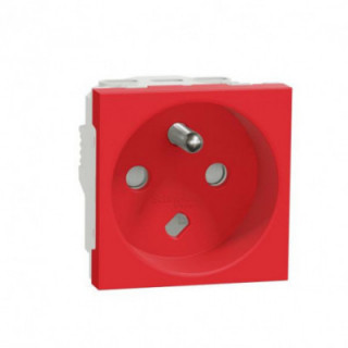 Prise 2P/T FR 90° vis détr Rou