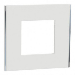 Unica D plaq blanc/argent 1P
