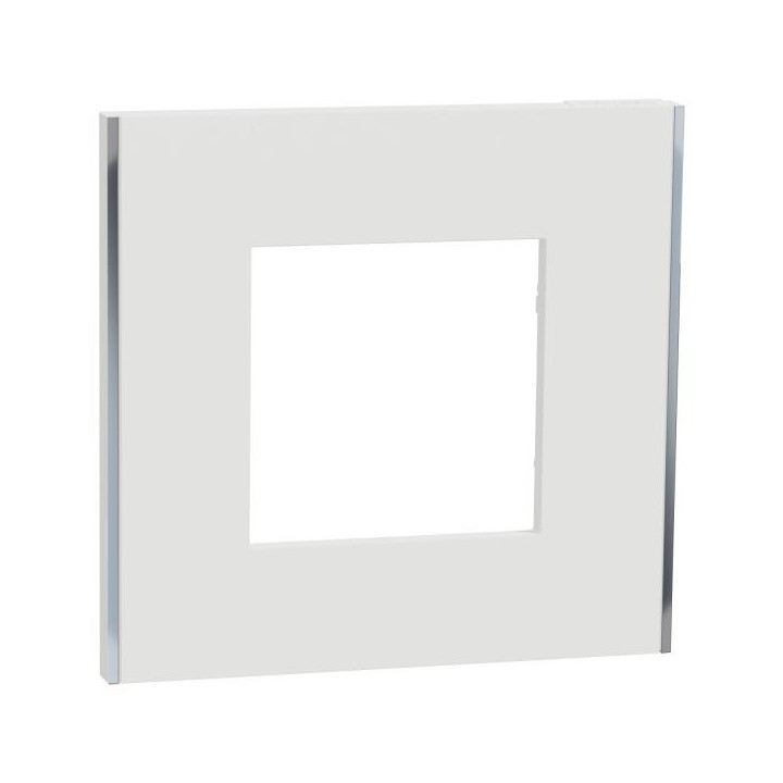 Unica D plaq blanc/argent 1P