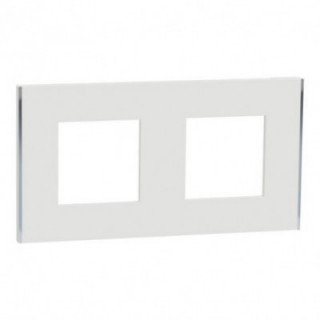 Unica D plaq blanc/argent 2P
