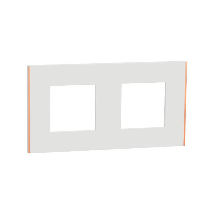 Unica D plaq blanc/cuivre 2P