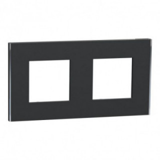 Unica D plaq anth/argent 2P