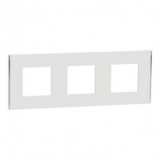 Unica D plaq blanc/argent 3P