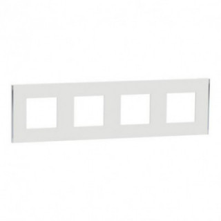 Unica D plaq blanc/argent 4P