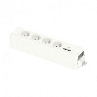 Module M 4PC/USB A/C - Blanc