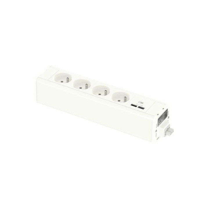 Module M 4PC/USB A/C - Blanc