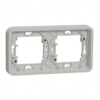 Cadre 2P blanc horizo encastré