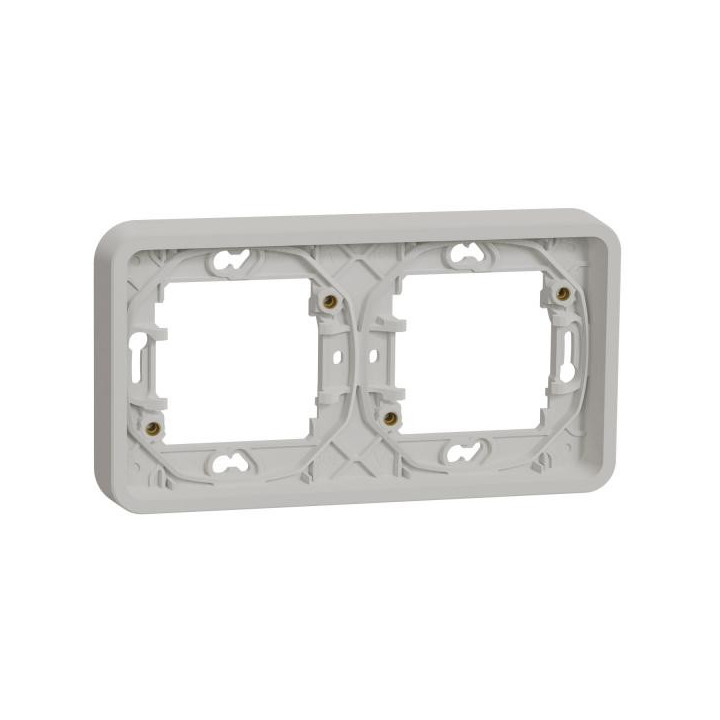 Cadre 2P blanc horizo encastré