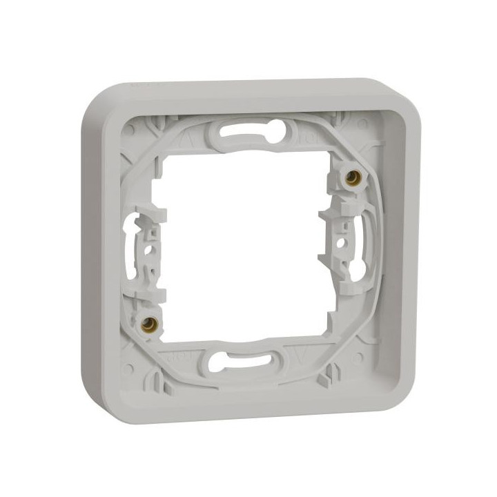 Cadre 1 poste blanc encastré