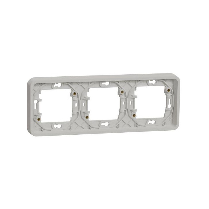Cadre 3P blanc horizo encastré