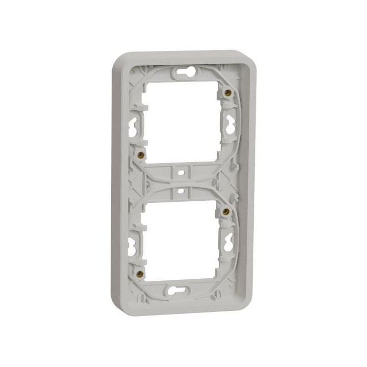 Cadre 2P blanc vertic encastré