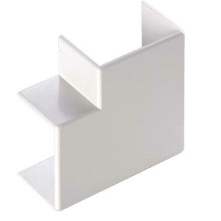 Angle plat pour goulotte dim. 60x60 blanc