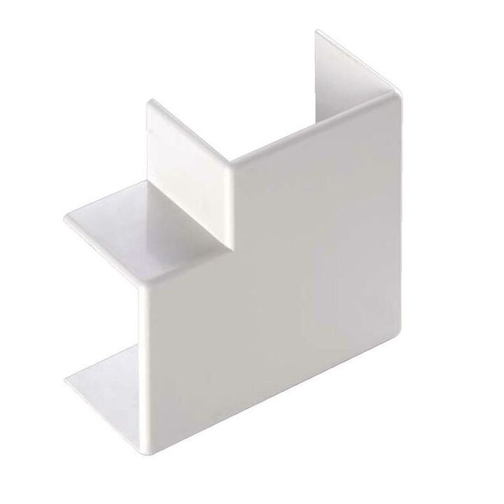 Angle plat pour goulotte dim. 60x60 blanc