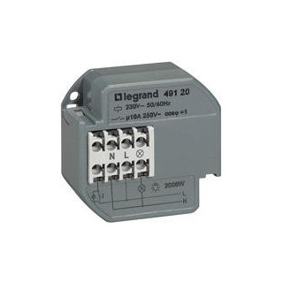 Télérupteur 1P - 10 AX - 230 V~ - 50/60 Hz - intensité max acceptée 50 Ma