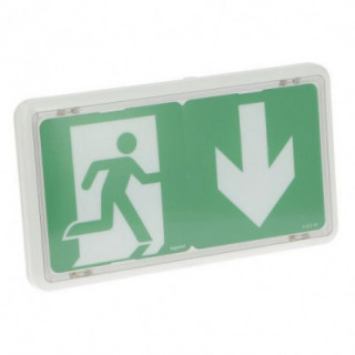 BAES d'évacuation saillie à LEDs 45lm 1h plastique IP43 IK07 SATI Connecté visibilité augmentée pour ERP et ERT