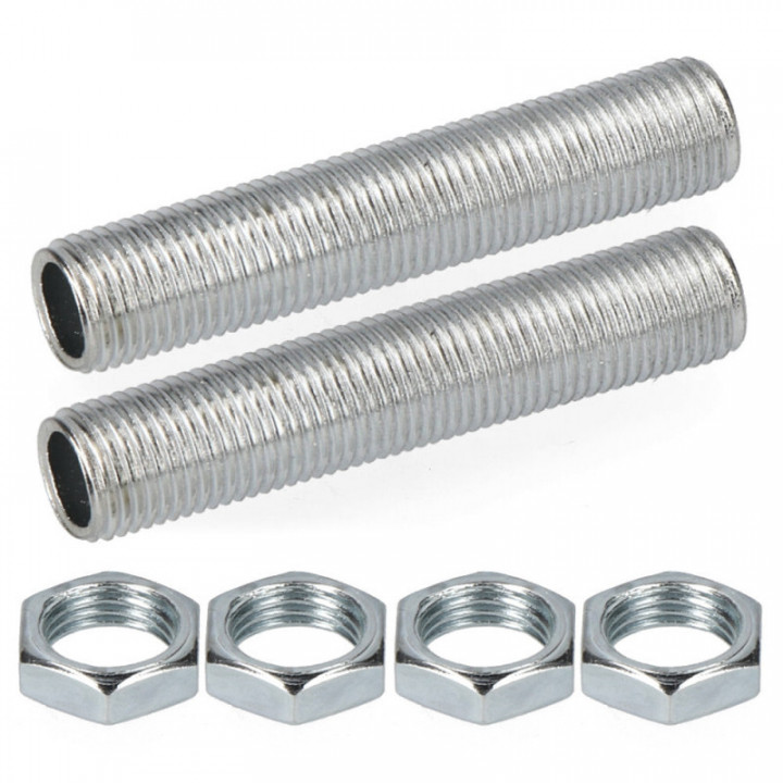 TIGES FILETÉES DE 50mm AVEC ÉCROU 10/100 (EMBALLÉ)