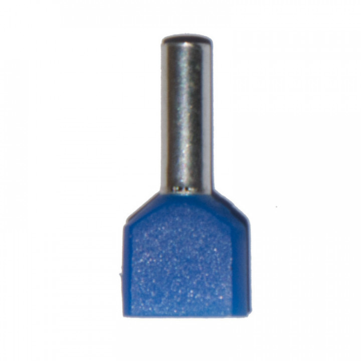 BOUT ISOLÉ 00,75 mm², DOUBLE, BLEU, 100 unités