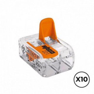 CONNECTEUR RAPIDE AVEC LEVIER 2 CONDUCTEURS, D MAXIMUM 4 mm²