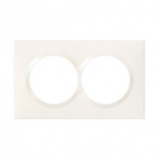 PLAQUE 2P 57MM BLANC