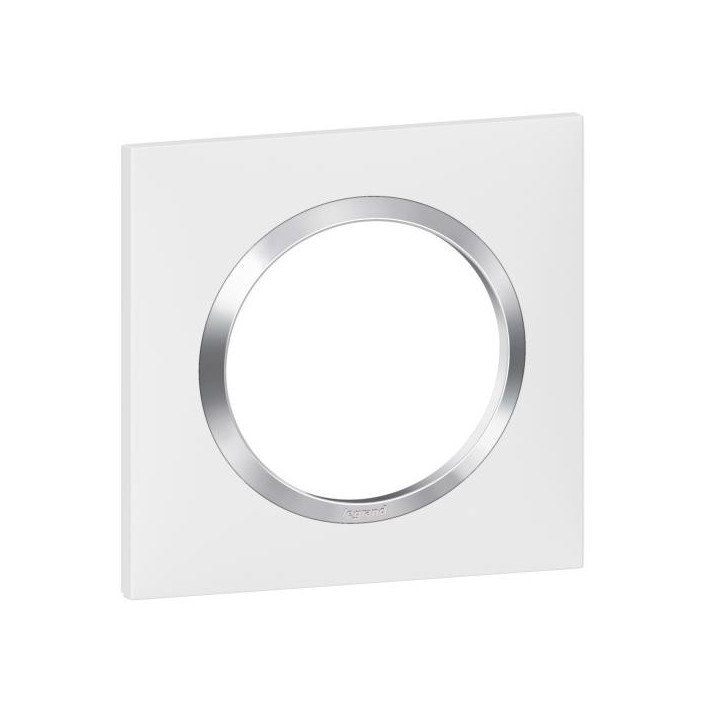 PLAQUE 1P BLANC CHROME PLAQUE 1P BLANC CHROME