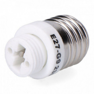 CONVERTISSEUR DE E27 VERS G9, 2 À 230 V, BLANC, D29 x 50 mm