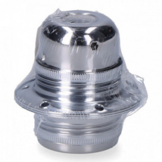 DOUILLE MÉTAL E27, 100 W 250 V, ARGENT, D60 x 40 mm (SOUS FI