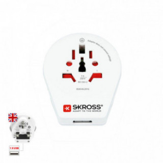ADAPTATEUR MONDIAL AU ROYAUME-UNI AVEC USB SKROSS 1500267.